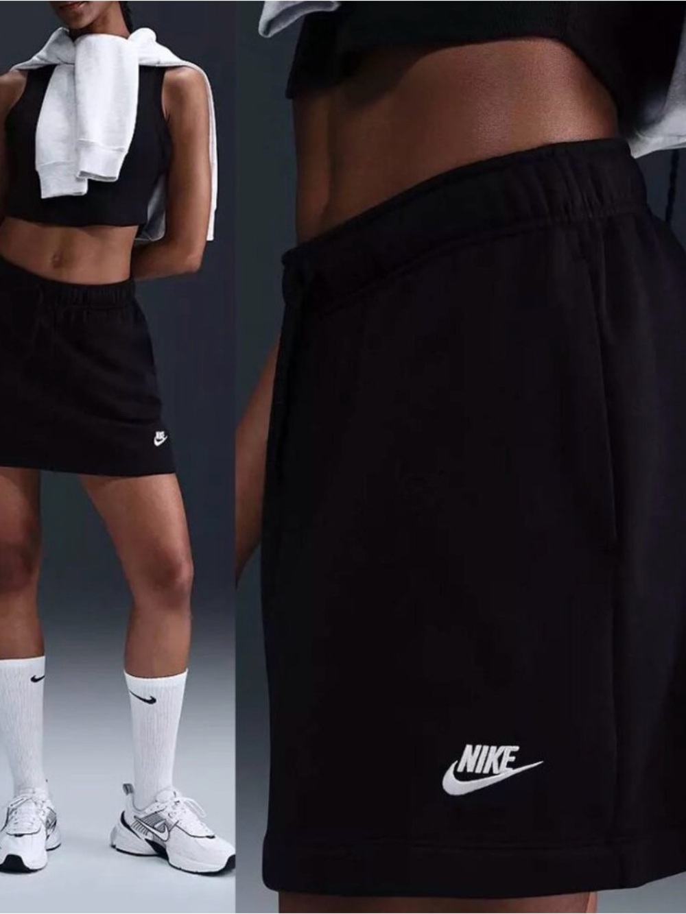 Nike Black Standard Fit Mid-Rise Women's Skirt - Black Size Women's S